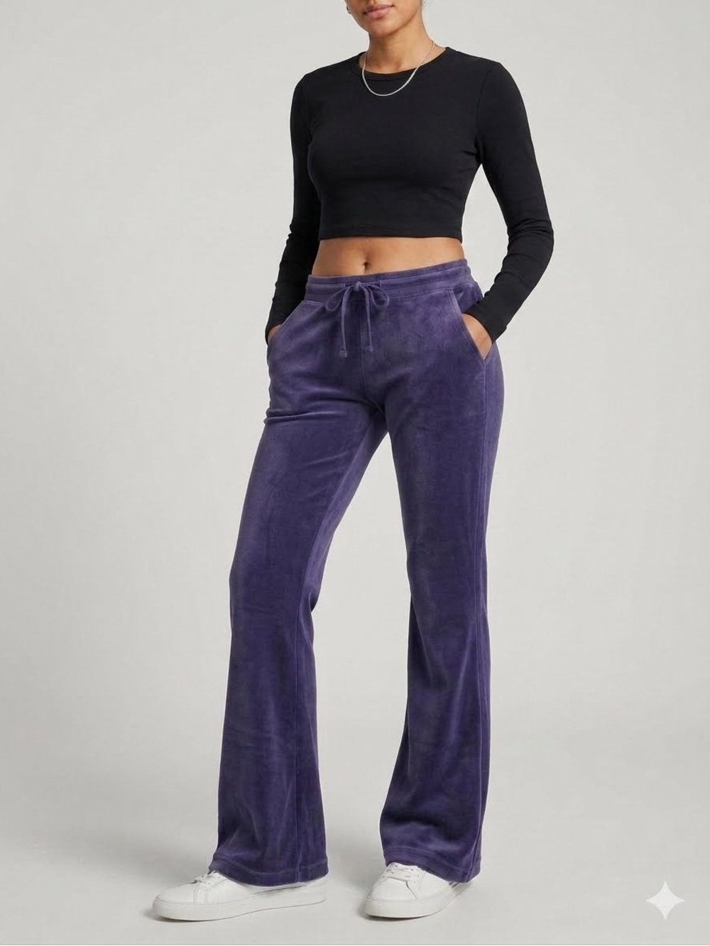 Aerie REAL Obsessed High Waisted Flare Velour Pant in Indigo Size Medium